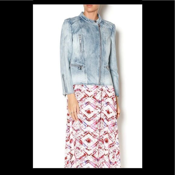 Rebecca taylor DENIM PEPLULM JACKET size 12 - Picture 7 of 9